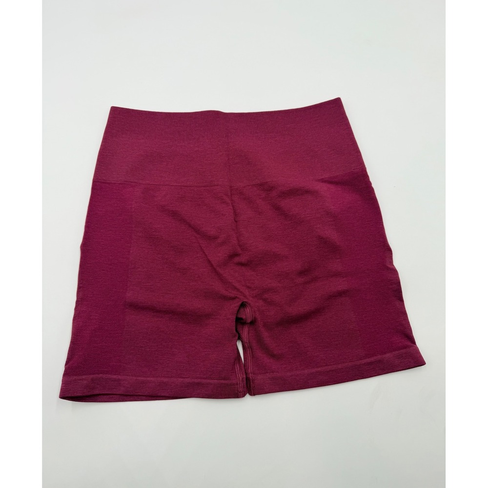 Alphalete Womens Amplify Seamless Scrunch Butt Shorts Berry Wine M